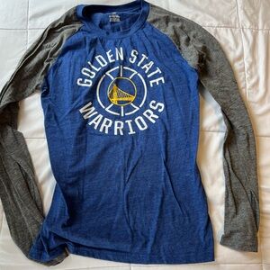 NBA Golden State Warriors Long Sleeve Cotton Big Boys Youth Tee